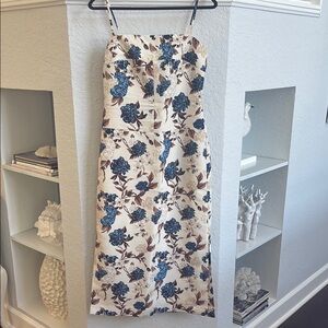Tory Burch Blue and Brown Floral Dress